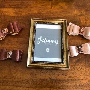 Dog & Teddy Bear Bow Set ~ 4 Pieces Embellished